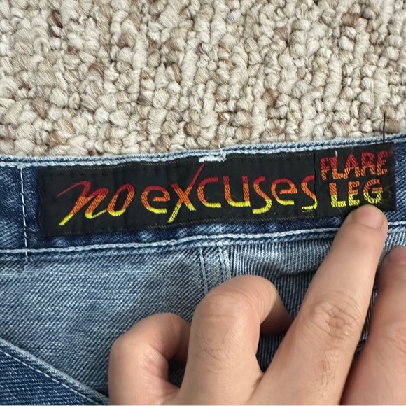 Vintage No excuses Girl Gear Flare Leg Jeans with heart design size 11/12 - Picture 2 of 9